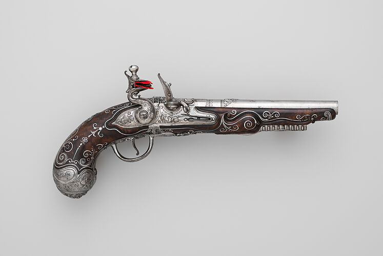 Combination Flintlock Pistol and Concealed Dagger