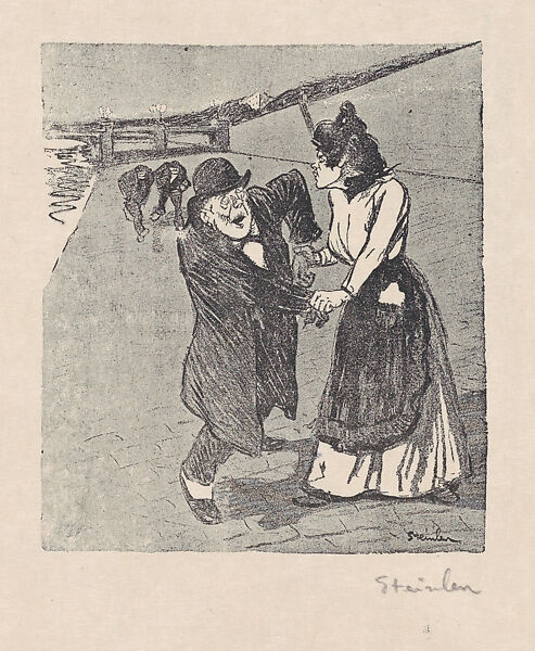 Dans la Vie (Proof for Book Illustration), Théophile-Alexandre Steinlen (French (born Switzerland), Lausanne 1859–1923 Paris), Photomechanical print 