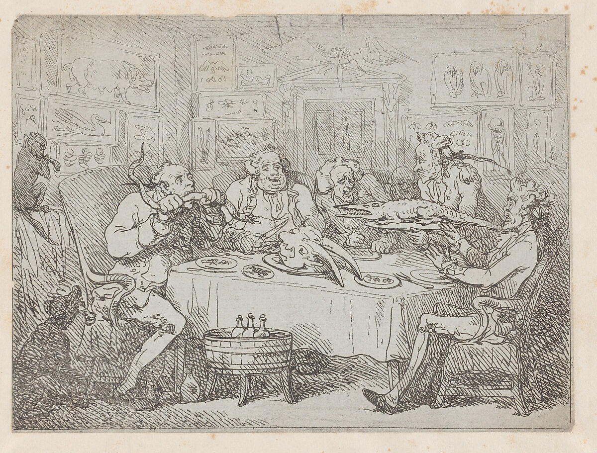 Thomas Rowlandson | The Banquet Scene: a Repast of the Acclimitative ...