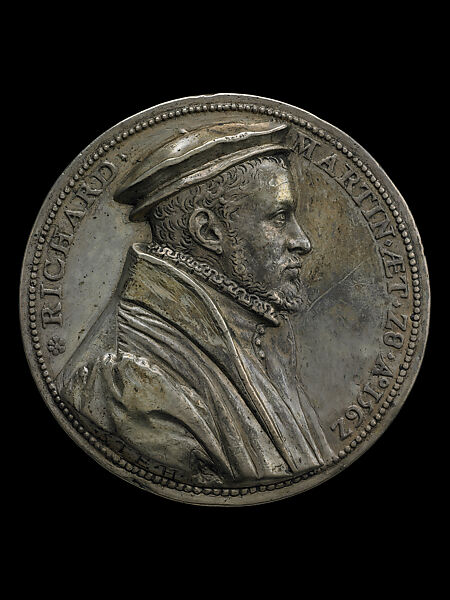 Portrait Medal of Richard Martin and Dorcas Eglestone, Steven Cornelisz van Herwijck  Netherlandish, Cast and chased silver