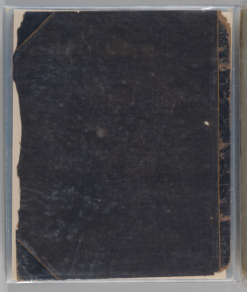 Workbook Recording the Engraved Firearms Ornament of Louis D. Nimschke (1832–1904), Louis Daniel Nimschke (American, born Ebersdorf, Reuss Schleiz, Germany July 14, 1832–April 9, 1904 Brooklyn, New York), Ink on paper, leather binding, American, New York