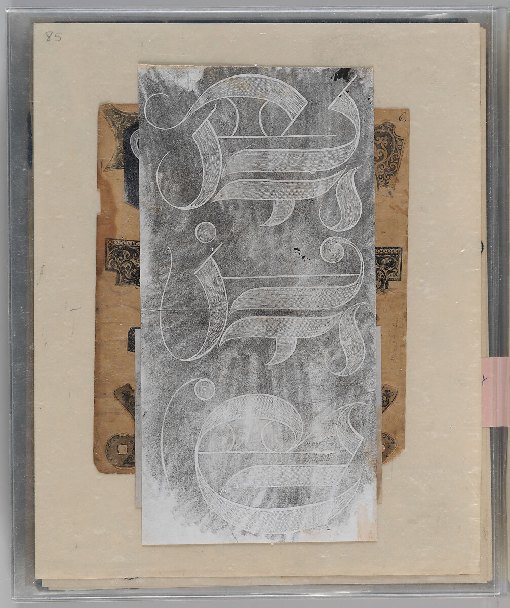 Workbook Recording the Engraved Firearms Ornament of Louis D. Nimschke (1832–1904), Louis Daniel Nimschke (American, born Ebersdorf, Reuss Schleiz, Germany July 14, 1832–April 9, 1904 Brooklyn, New York), Ink on paper, leather binding, American, New York