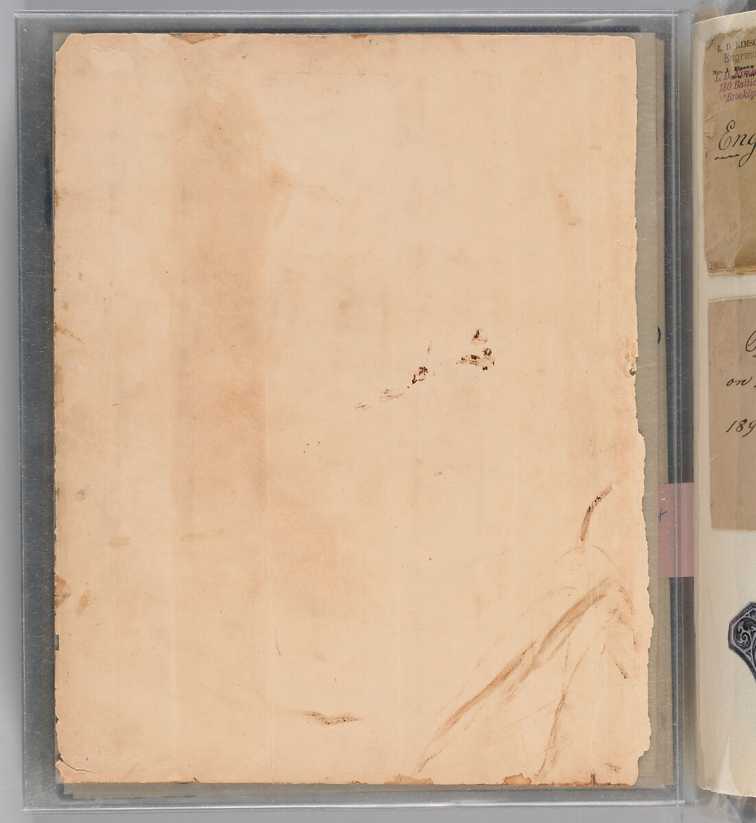 Workbook Recording the Engraved Firearms Ornament of Louis D. Nimschke (1832–1904), Louis Daniel Nimschke (American, born Ebersdorf, Reuss Schleiz, Germany July 14, 1832–April 9, 1904 Brooklyn, New York), Ink on paper, leather binding, American, New York