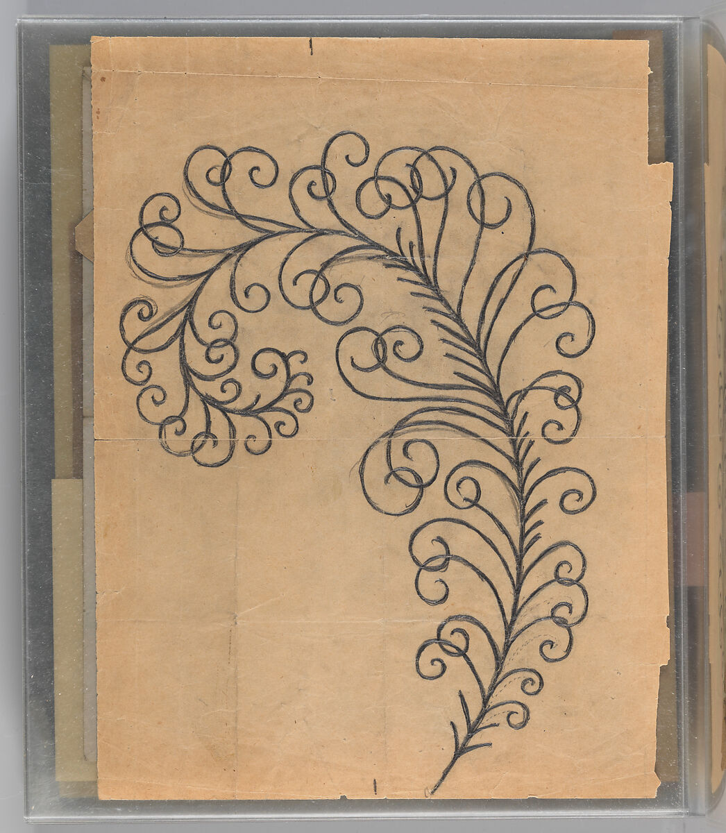 Workbook Recording the Engraved Firearms Ornament of Louis D. Nimschke (1832–1904), Louis Daniel Nimschke (American, born Ebersdorf, Reuss Schleiz, Germany July 14, 1832–April 9, 1904 Brooklyn, New York), Ink on paper, leather binding, American, New York