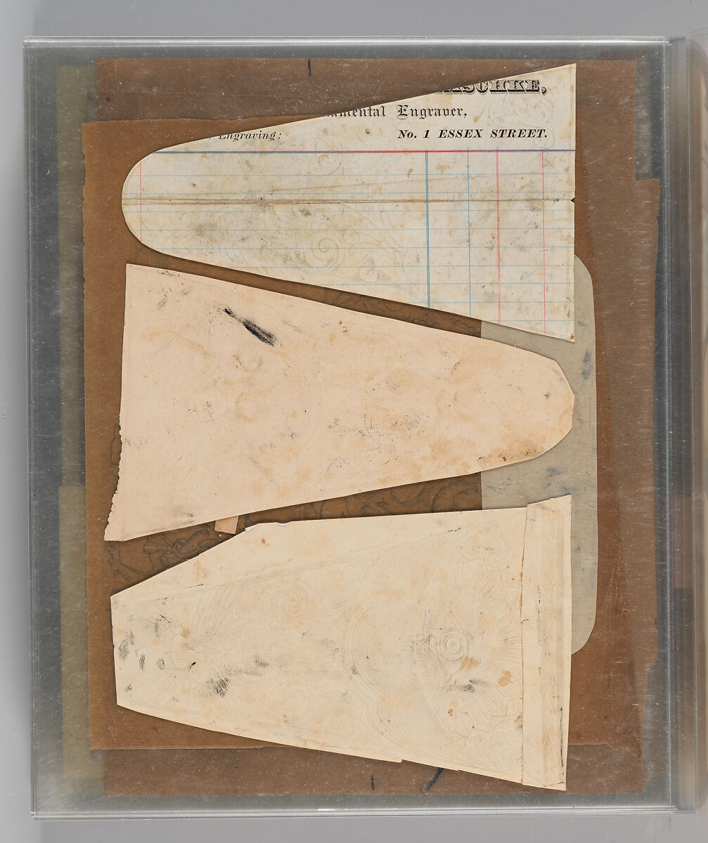 Workbook Recording the Engraved Firearms Ornament of Louis D. Nimschke (1832–1904), Louis Daniel Nimschke (American, born Ebersdorf, Reuss Schleiz, Germany July 14, 1832–April 9, 1904 Brooklyn, New York), Ink on paper, leather binding, American, New York