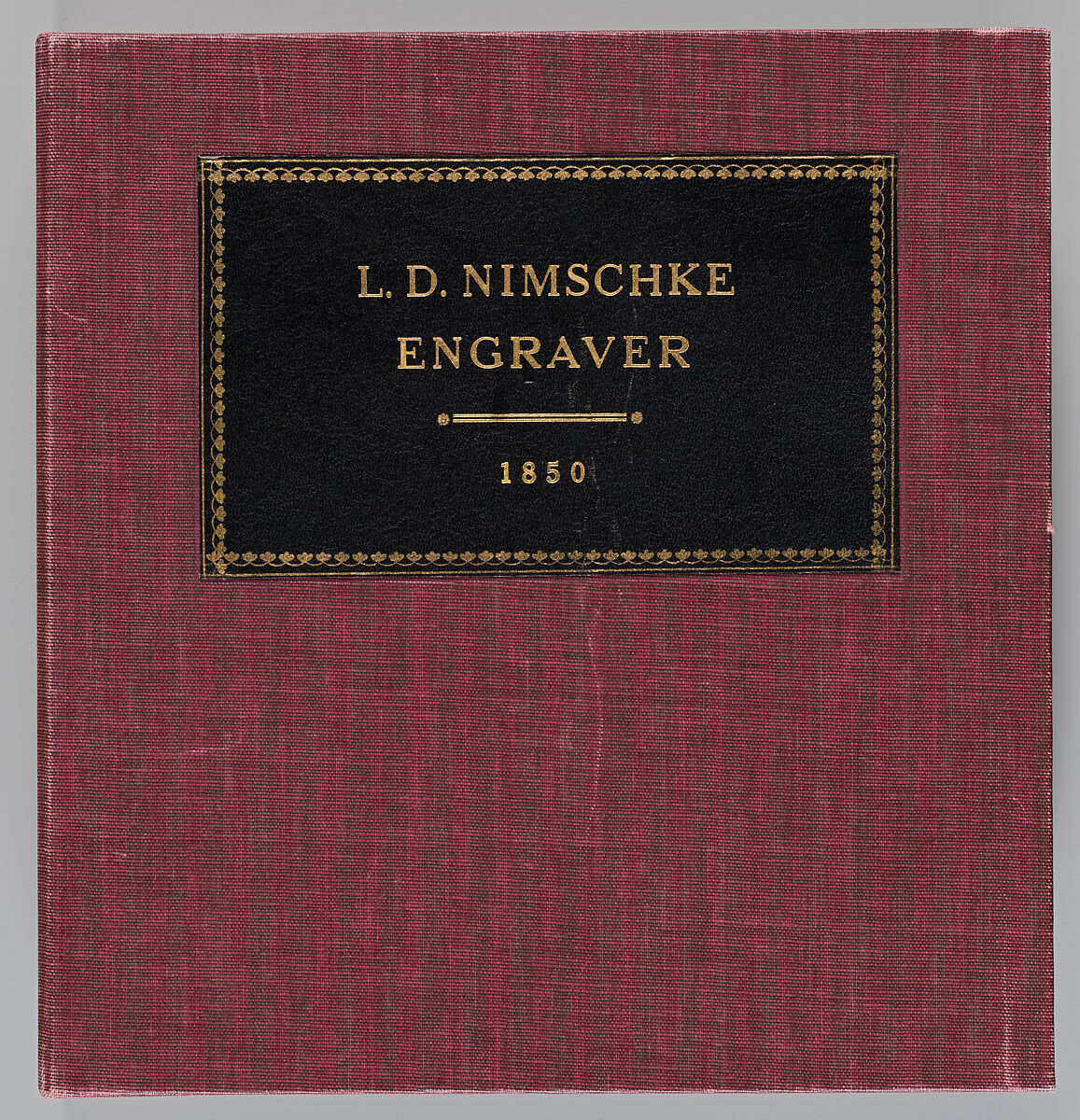 Workbook Recording the Engraved Firearms Ornament of Louis D. Nimschke (1832–1904), Louis Daniel Nimschke (American, born Ebersdorf, Reuss Schleiz, Germany July 14, 1832–April 9, 1904 Brooklyn, New York), Ink on paper, leather binding, American, New York