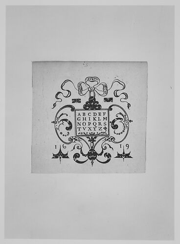 Alphabet Surrounded by Decorative Ornamentation