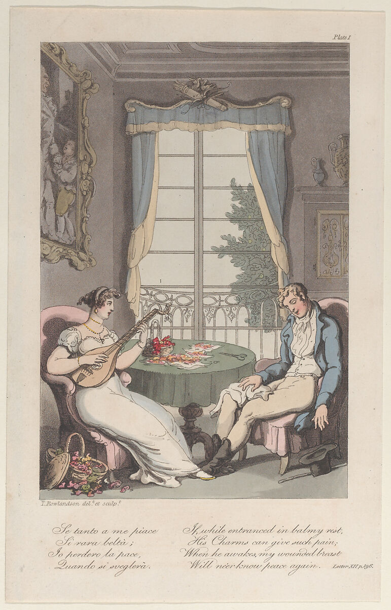 Title page, Thomas Rowlandson (British, London 1757–1827 London), Hand-colored etching, engraving, and aquatint; letterpress 