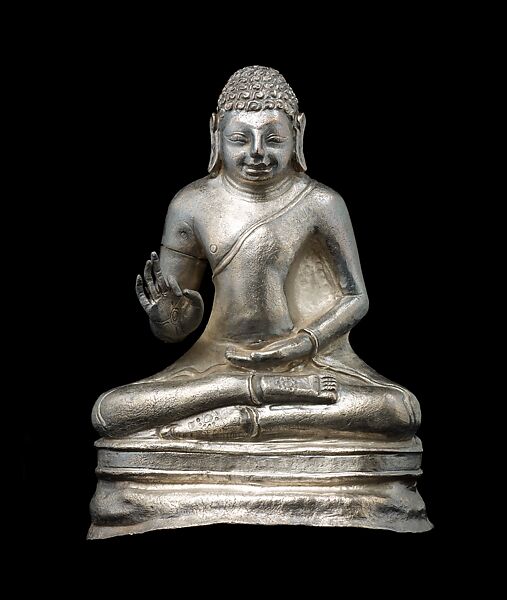 Buddha Preaching, Silver, Central Myanmar 