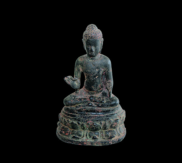 Buddha Preaching, Copper alloy, Central Myanmar 