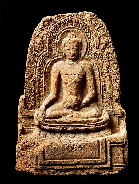 Sealing with Enthroned Buddha Calling the Earth to Witness, Fired clay, Central Myanmar 