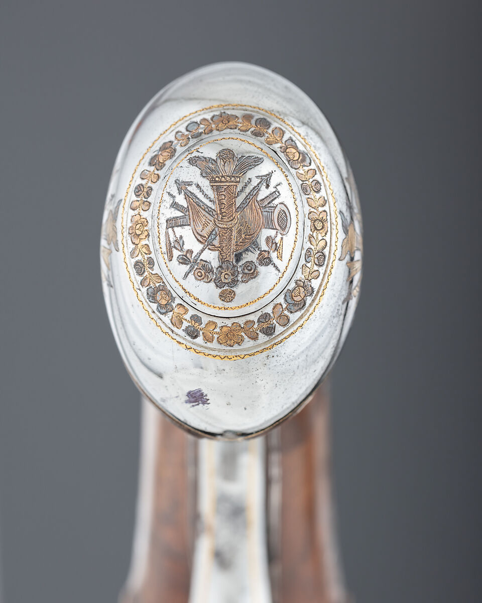 Pair of Flintlock Pistols Made for Grand Duke Constantine Pavlovich of Russia (1779–1831), Tula Arms Factory (Russian, Tula, 1712–Present), Steel, silver, gold, wood, Russian, Tula