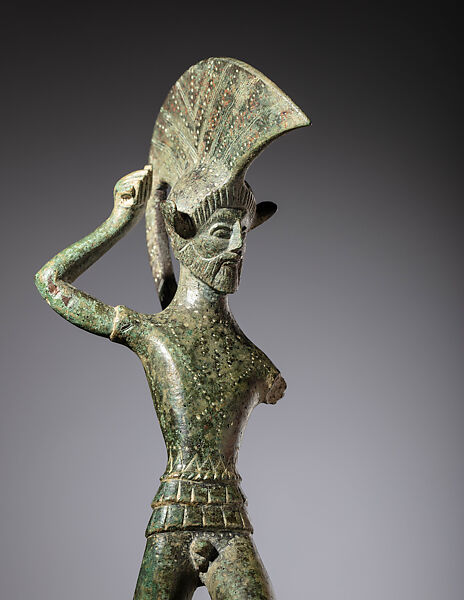 Votive Statuette of a Warrior, Bronze, Etruscan or Umbrian 