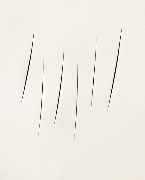 Spatial Concept, Expectations (Concetto Spaziale, Attese), Lucio Fontana (Italian, 1899–1968), Water-based paint on canvas with slashes 