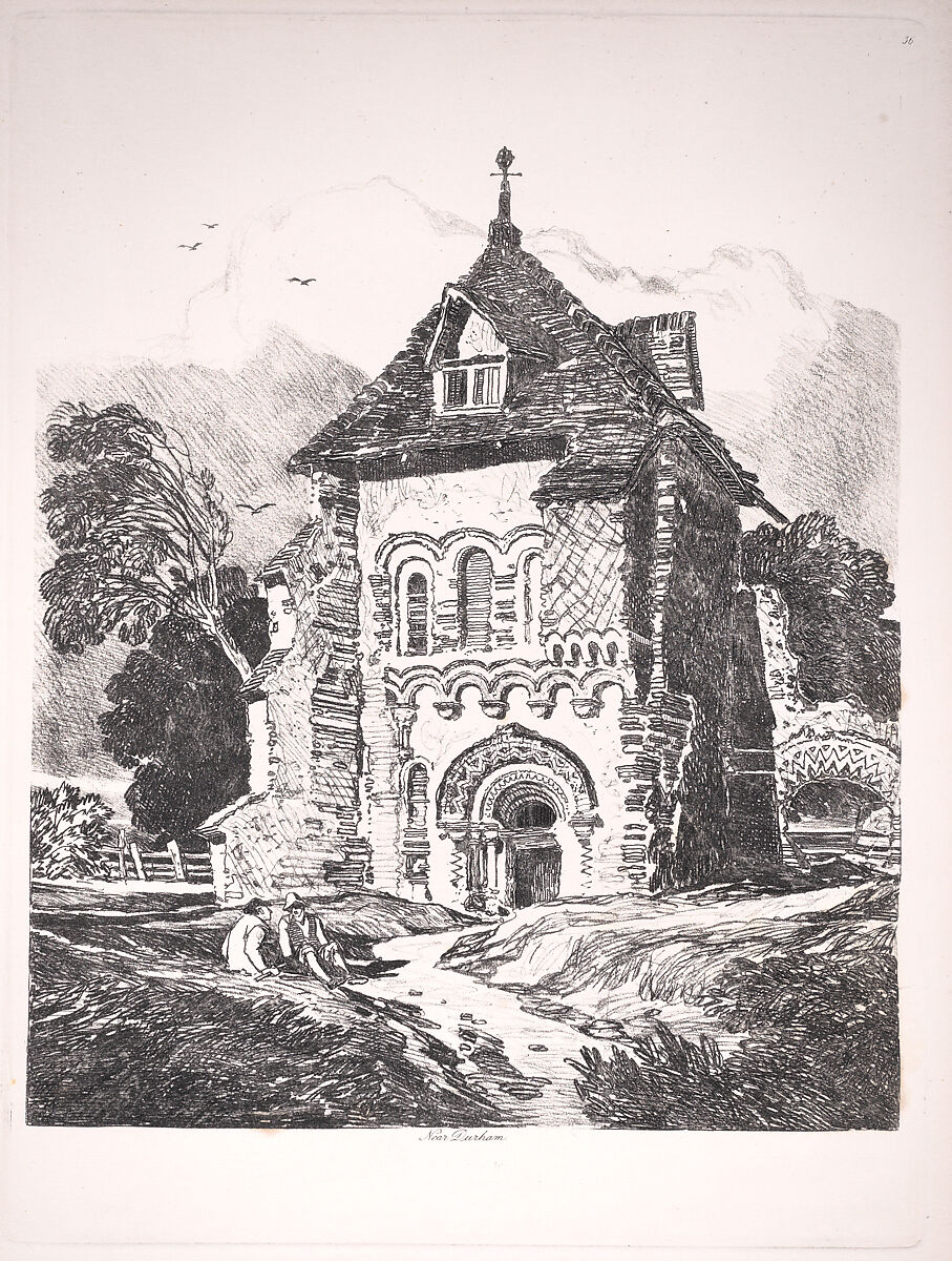 Near Durham, John Sell Cotman (British, Norwich 1782–1842 London), Soft-ground etching 
