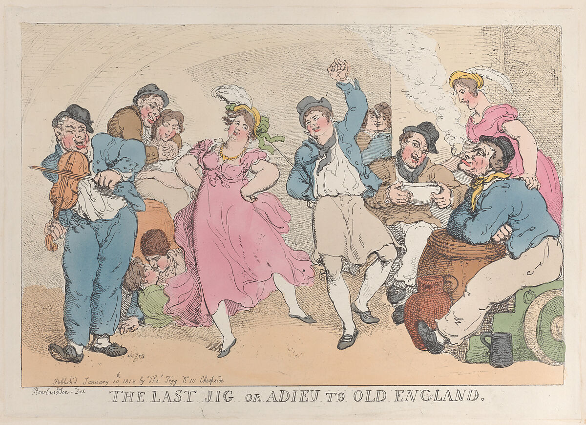 Thomas Rowlandson | The Last Jig or Adieu to Old England