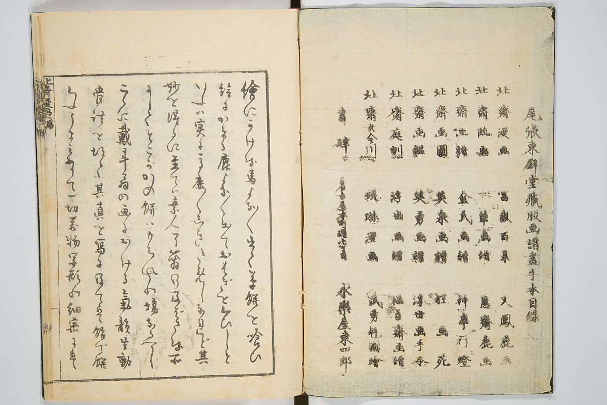 Transmitting the Spirit, Revealing the Form of Things, Volume 6 of Hokusai Sketchbooks (Denshin kaishu: Hokusai manga, gohen), Katsushika Hokusai 葛飾北斎 (Japanese, Tokyo (Edo) 1760–1849 Tokyo (Edo)), Woodblock printed book; ink and color on paper, Japan