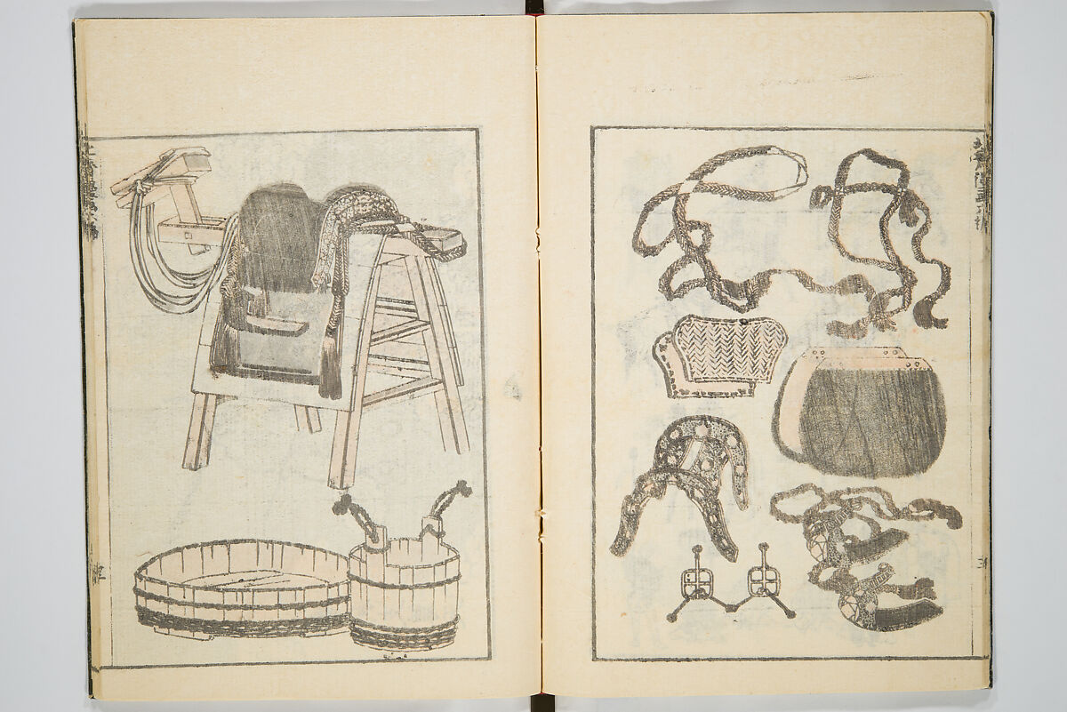 Transmitting the Spirit, Revealing the Form of Things, Volume 6 of Hokusai Sketchbooks (Denshin kaishu: Hokusai manga, gohen), Katsushika Hokusai 葛飾北斎 (Japanese, Tokyo (Edo) 1760–1849 Tokyo (Edo)), Woodblock printed book; ink and color on paper, Japan