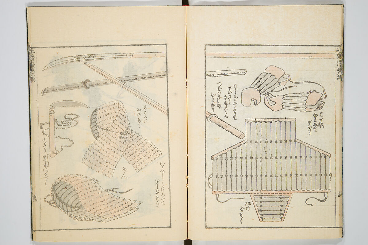 Transmitting the Spirit, Revealing the Form of Things, Volume 6 of Hokusai Sketchbooks (Denshin kaishu: Hokusai manga, gohen), Katsushika Hokusai 葛飾北斎 (Japanese, Tokyo (Edo) 1760–1849 Tokyo (Edo)), Woodblock printed book; ink and color on paper, Japan