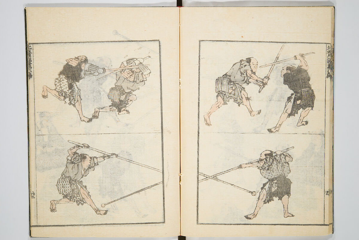 Transmitting the Spirit, Revealing the Form of Things, Volume 6 of Hokusai Sketchbooks (Denshin kaishu: Hokusai manga, gohen), Katsushika Hokusai 葛飾北斎 (Japanese, Tokyo (Edo) 1760–1849 Tokyo (Edo)), Woodblock printed book; ink and color on paper, Japan