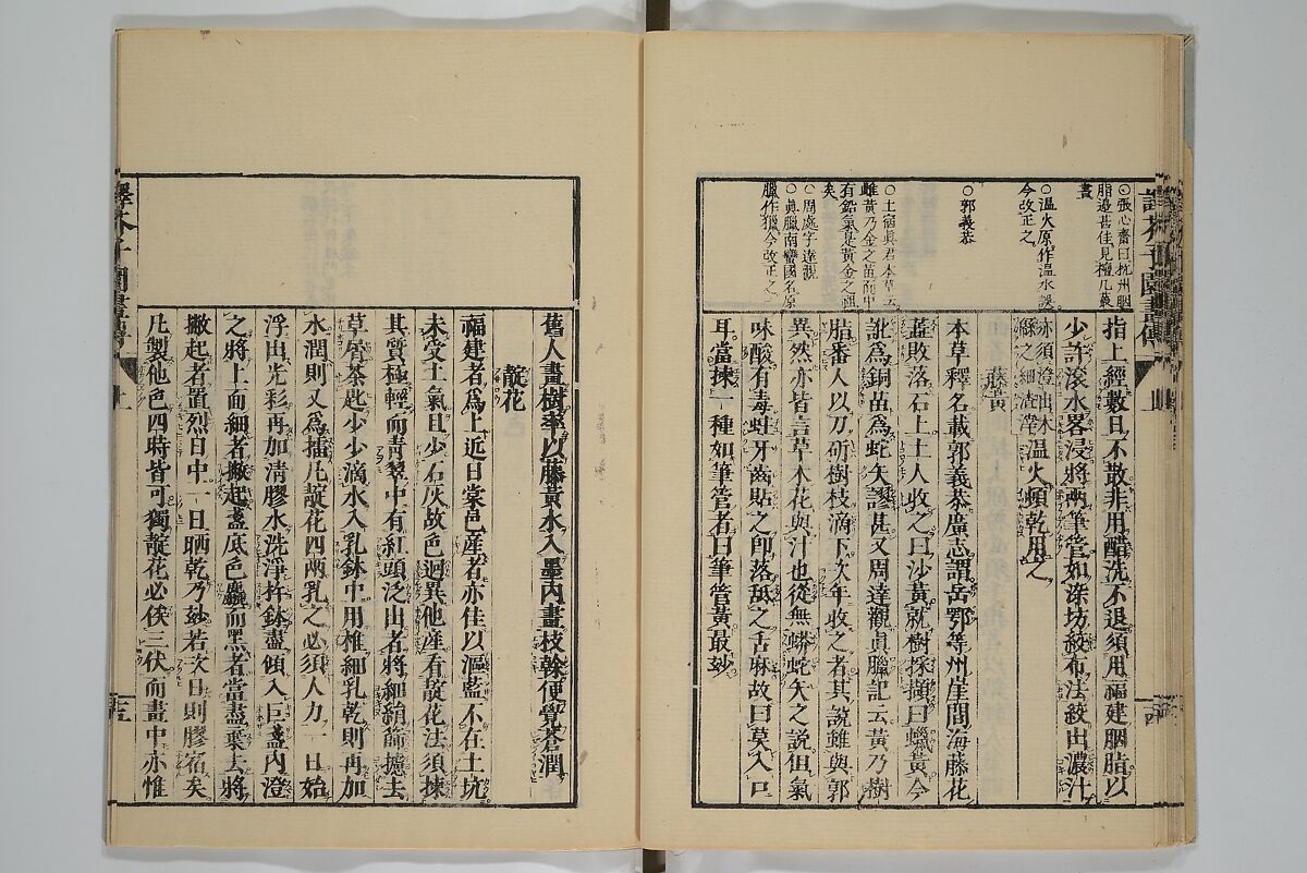 The Mustard Seed Garden Painting Manual (Yakubon Kaishien gaden) 譯本芥子園畫傳, Kashiwagi Jotei 柏木如亭 (Japanese, 1763–1819), Woodblock printed books; ink and color (on frontispiece only) on paper, Japan