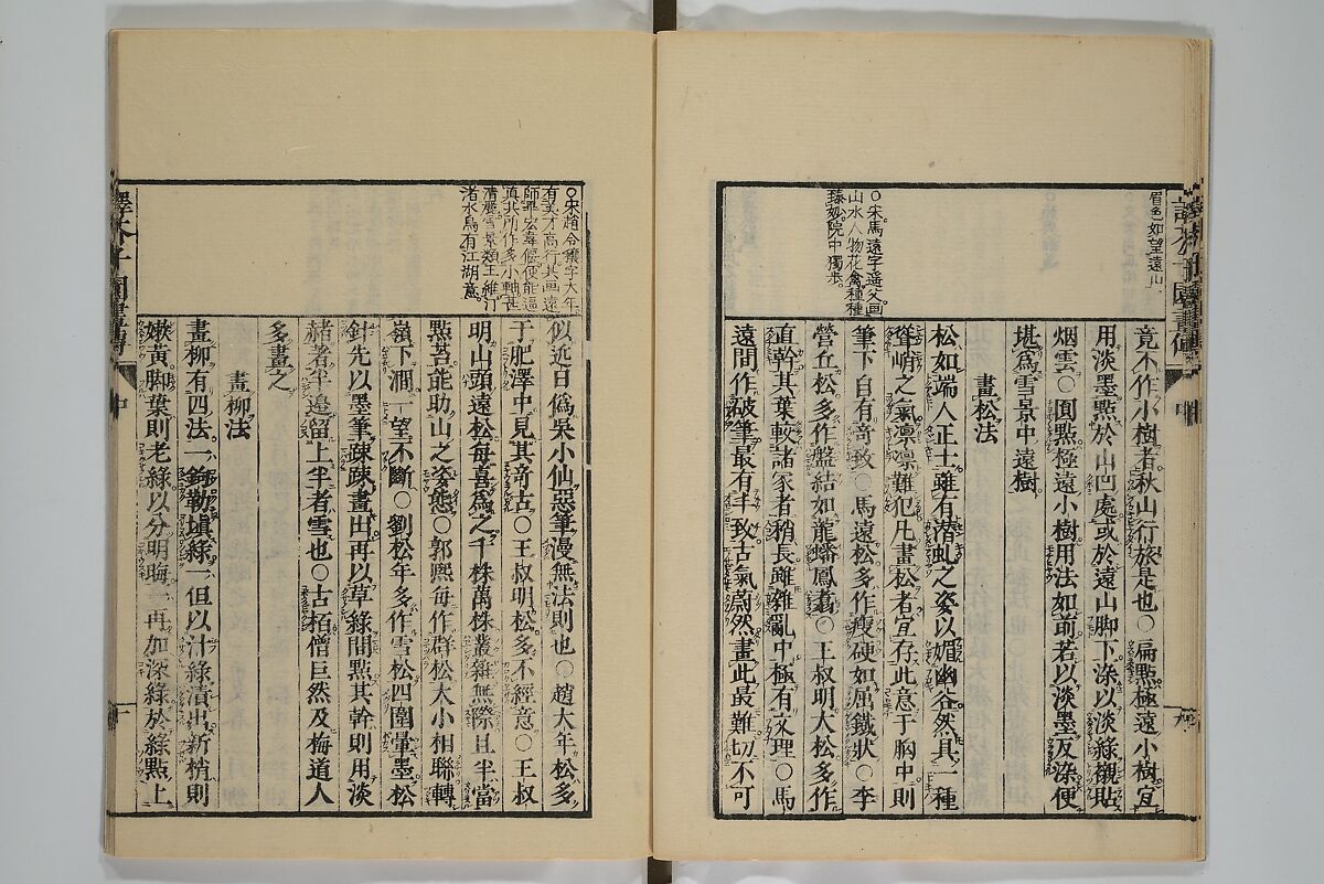 The Mustard Seed Garden Painting Manual (Yakubon Kaishien gaden) 譯本芥子園畫傳, Kashiwagi Jotei 柏木如亭 (Japanese, 1763–1819), Woodblock printed books; ink and color (on frontispiece only) on paper, Japan