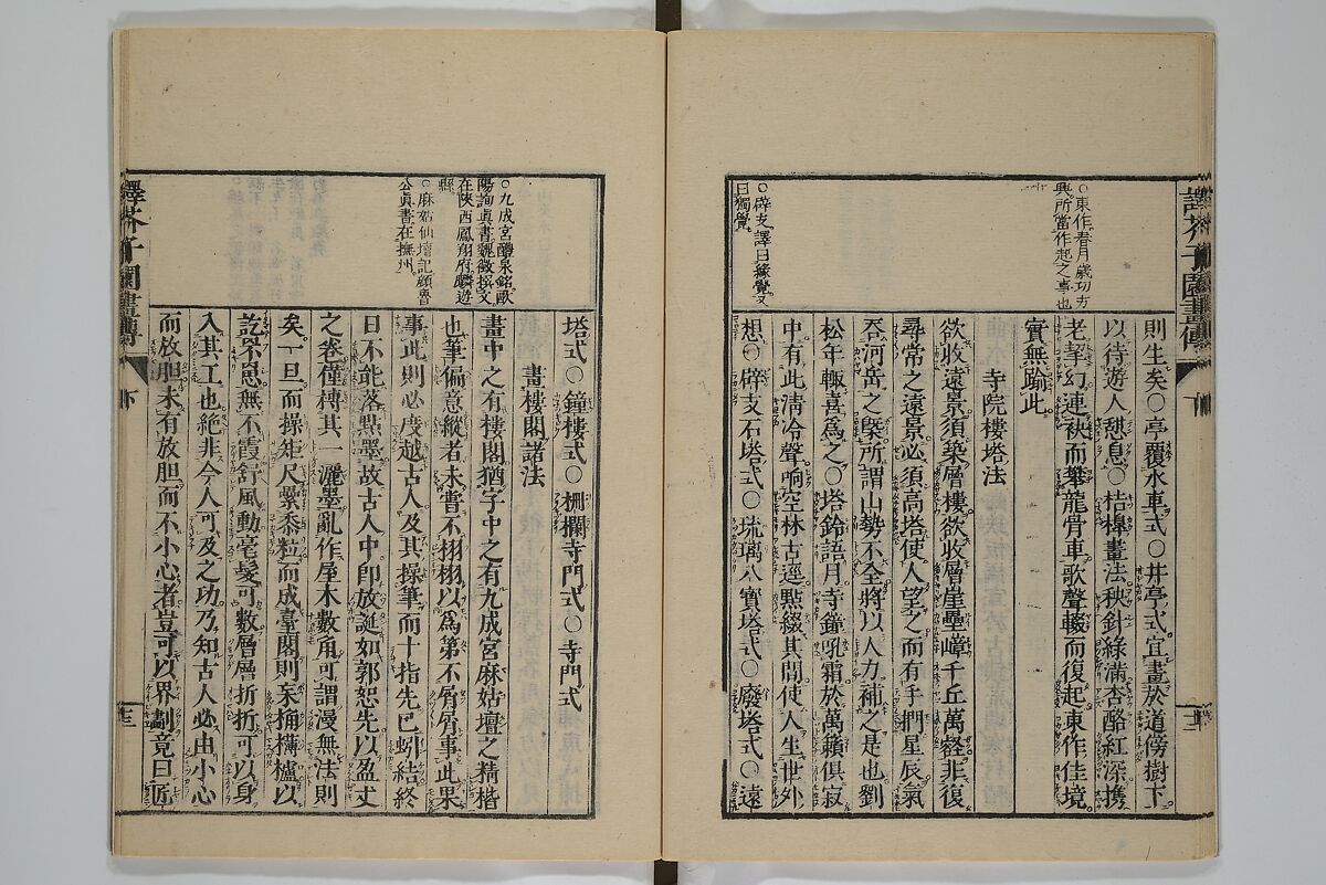 The Mustard Seed Garden Painting Manual (Yakubon Kaishien gaden) 譯本芥子園畫傳, Kashiwagi Jotei 柏木如亭 (Japanese, 1763–1819), Woodblock printed books; ink and color (on frontispiece only) on paper, Japan