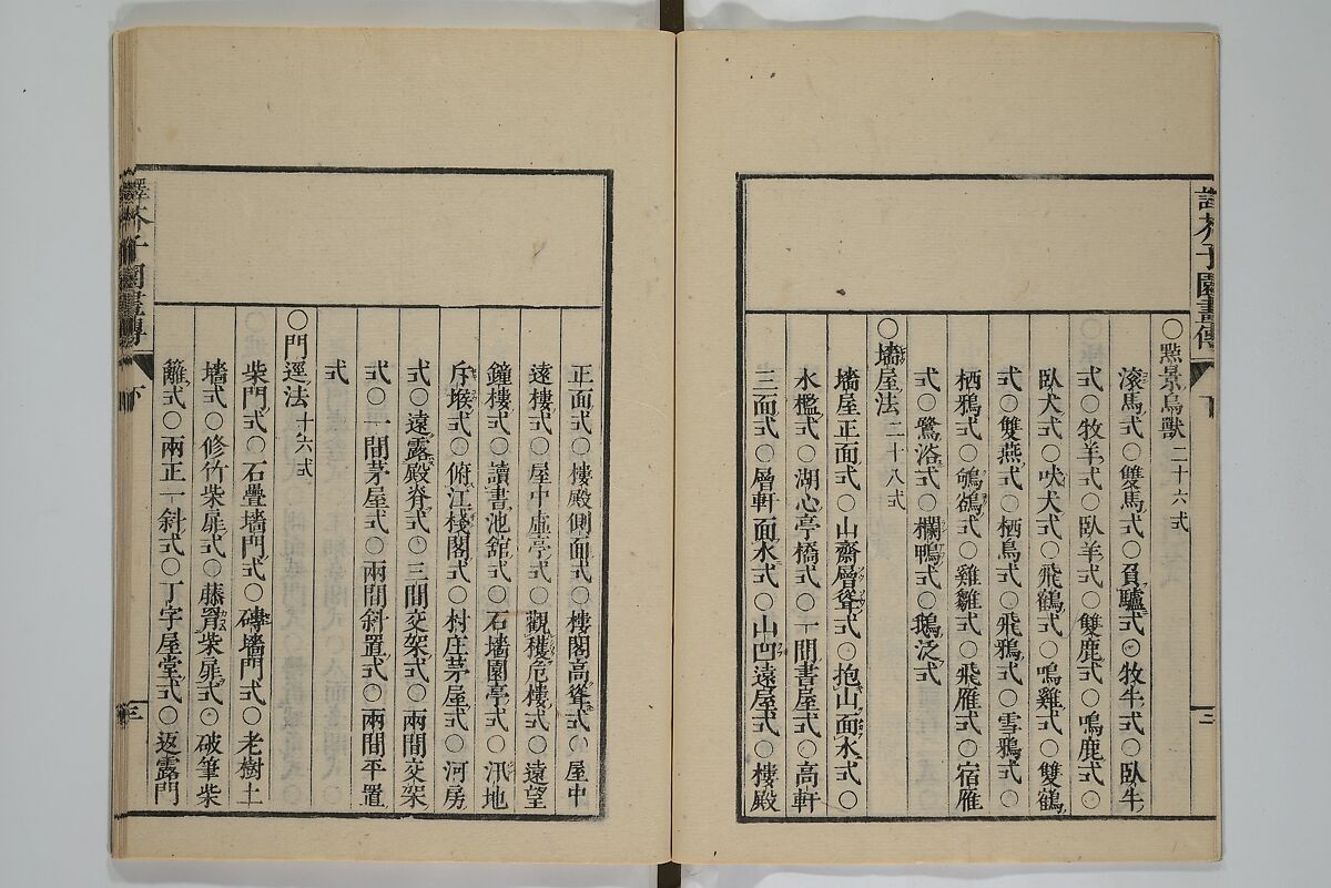 The Mustard Seed Garden Painting Manual (Yakubon Kaishien gaden) 譯本芥子園畫傳, Kashiwagi Jotei 柏木如亭 (Japanese, 1763–1819), Woodblock printed books; ink and color (on frontispiece only) on paper, Japan