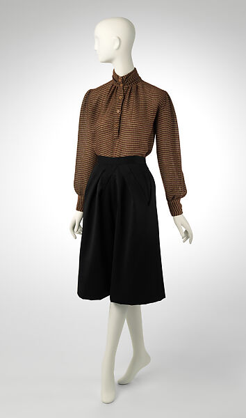 Ensemble, Giorgio Armani (Italian, founded 1974), (a) wool, plastic; (b) wool, silk, metal; (c) wool, metal, Italian