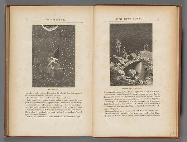 Illustrations in From the Earth to the Moon followed by Around the Moon (De la Terre à la Lune suivi de Autour de la Lune), Emile Bayard (French, La Ferté-sous-Jouarre 1837–1891 Cairo), Rotogravure 