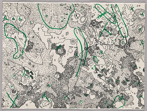 IV Julius Caesar Quadrangle of the Moon, from the series Lithographs Based on Geologic Maps of Lunar Orbiter and Apollo Landing Sites, Nancy Graves (American, Pittsfield, Massachusetts 1940–1995 New York), Lithograph 