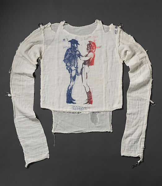 "Two Cowboys" T-shirt, Vivienne Westwood (British, 1941–2022), cotton, metal, British 