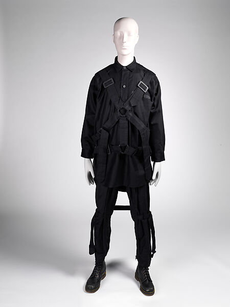 Ensemble, Vivienne Westwood (British, 1941–2022), (a) cotton, metal, rubber, (b) cotton, metal, (c) cotton, metal, (d) cotton, metal, (e) cotton, rubber, British 