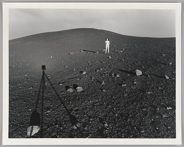 Self-Portrait at Craters of the Moon, Judy Dater (American, born Hollywood, California, 1941), Gelatin silver print 