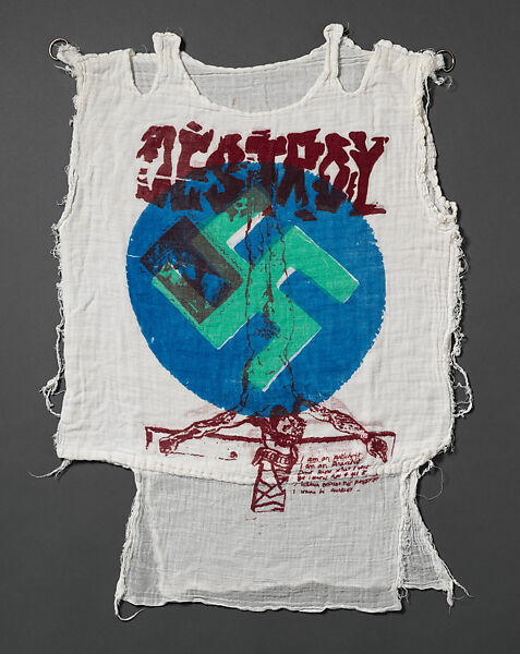 "Destroy" T-shirt, Vivienne Westwood (British, 1941–2022), cotton, metal, British 