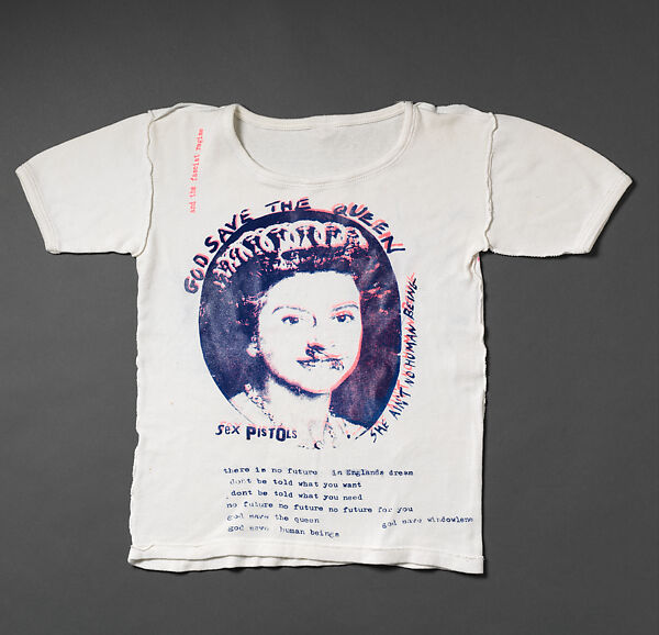 "God Save the Queen" T-shirt, Vivienne Westwood (British, 1941–2022), cotton, British 