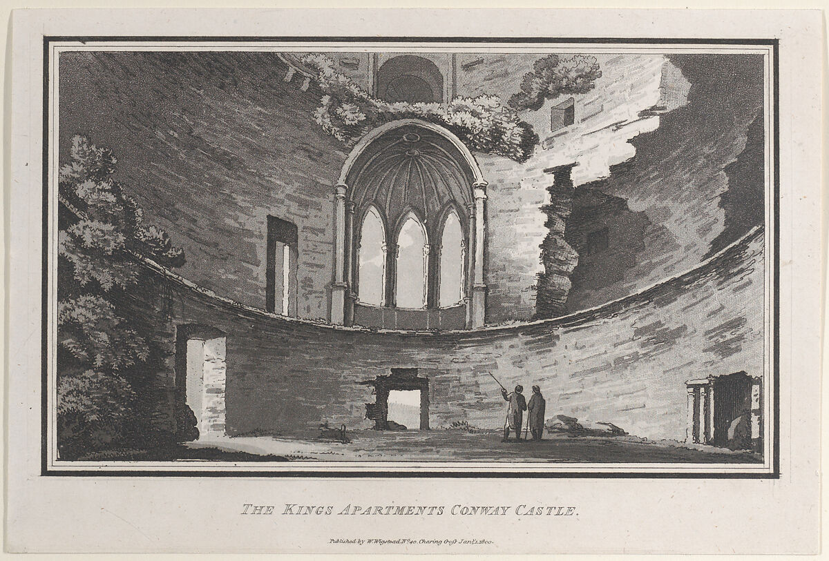 The Kings Apartments Conway Castle, from "Remarks on a Tour to North and South Wales, in the year 1797", John Hill (British, ca. 1714–1775), Etching and aquatint 