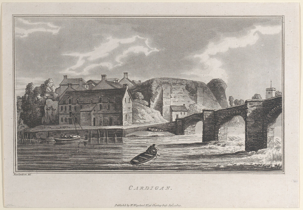 Cardigan, from "Remarks on a Tour to North and South Wales, in the year 1797", John Hill (British, ca. 1714–1775), Etching and aquatint