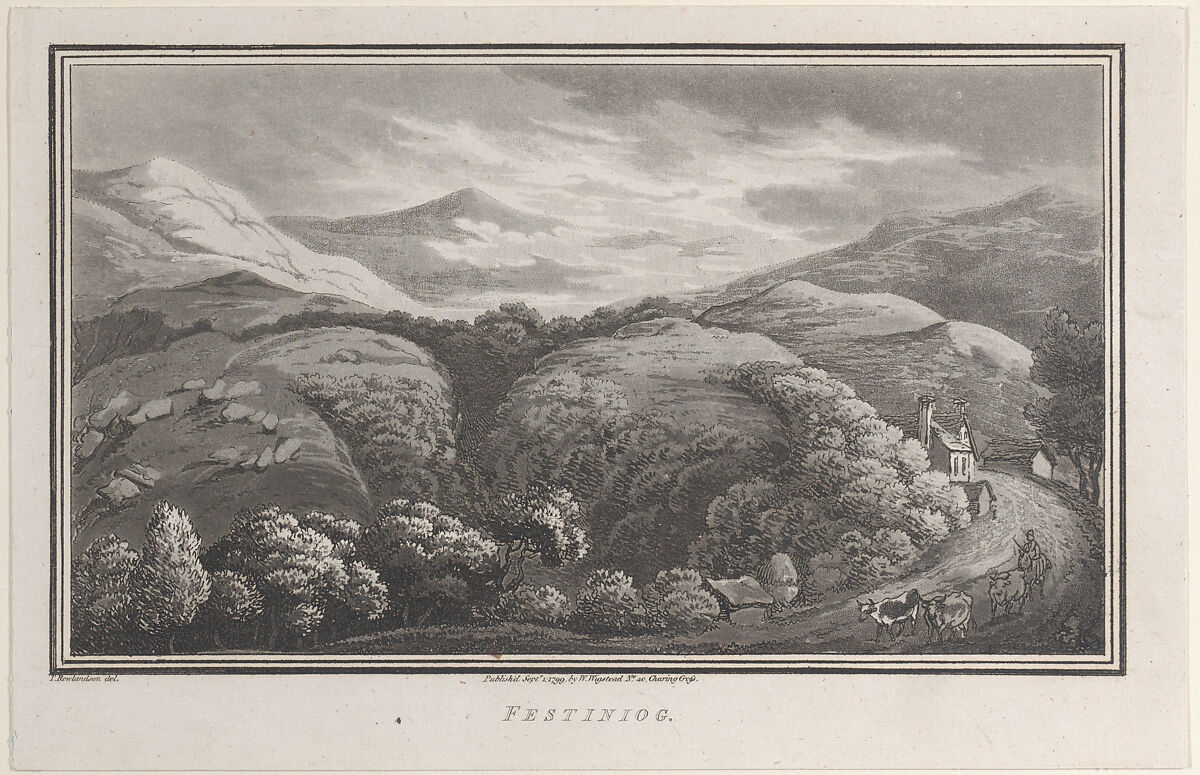 Festiniog, from "Remarks on a Tour to North and South Wales, in the year 1797", John Hill (British, ca. 1714–1775), Etching and aquatint 