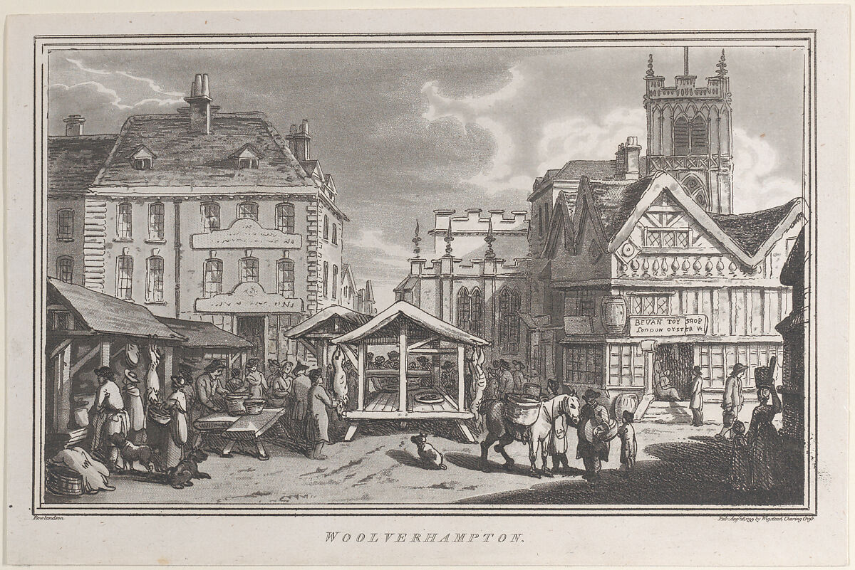 Woolverhampton, from "Remarks on a Tour to North and South Wales, in the year 1797", John Hill (British, ca. 1714–1775), Etching and aquatint 