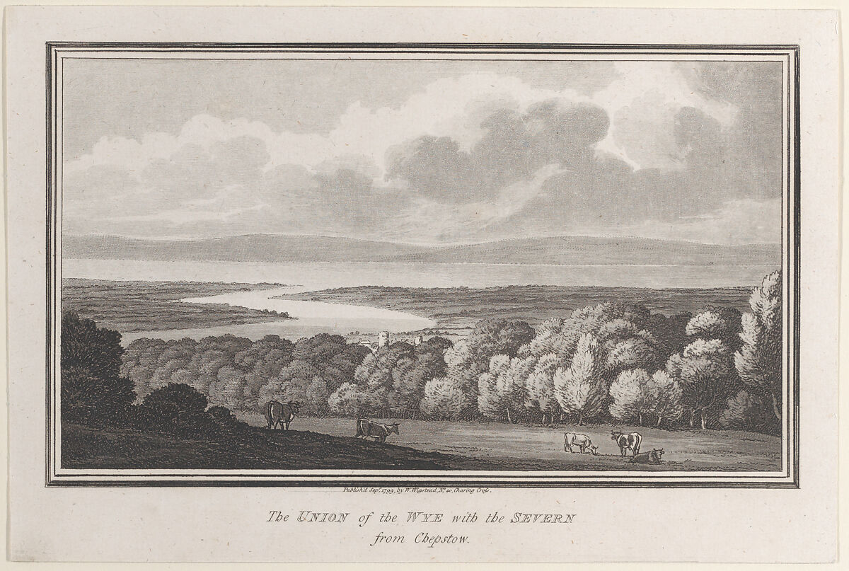 The Union of the Wye with the Severn from Chepstow, from "Remarks on a Tour to North and South Wales, in the year 1797", John Hill (British, ca. 1714–1775), Etching and aquatint 