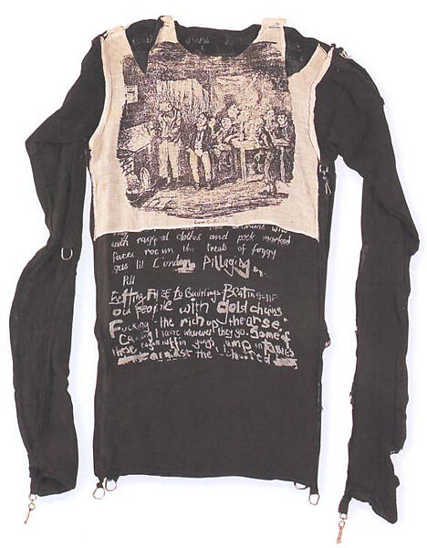 "Oliver Twist Manifesto" T-shirt, Vivienne Westwood (British, 1941–2022), cotton, metal, British