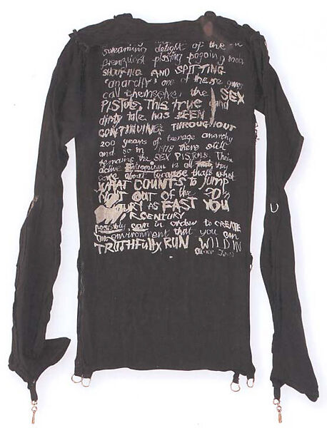 "Oliver Twist Manifesto" T-shirt, Vivienne Westwood (British, 1941–2022), cotton, metal, British