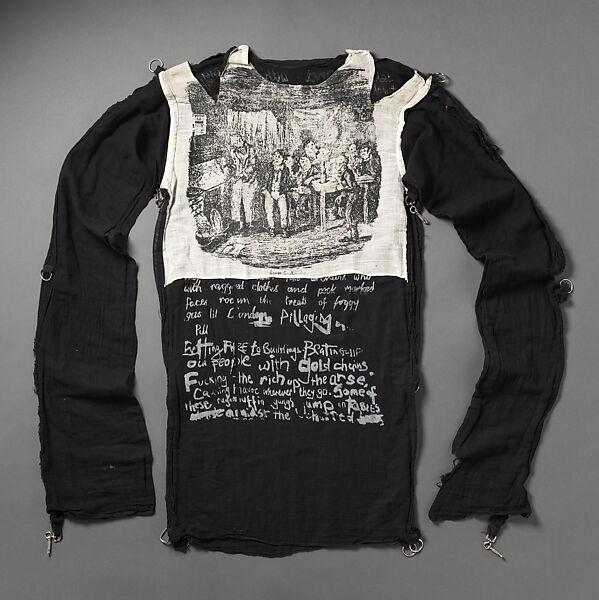 "Oliver Twist Manifesto" T-shirt, Vivienne Westwood (British, 1941–2022), cotton, metal, British 
