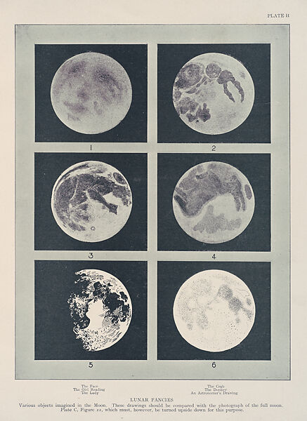 Lunar Fancies, in The Moon: A Summary of the Existing Knowledge of our Satellite, with a Complete Photographic Atlas, William H. Pickering (American, Boston 1858–1938 Mandeville, Jamaica), Halftone 