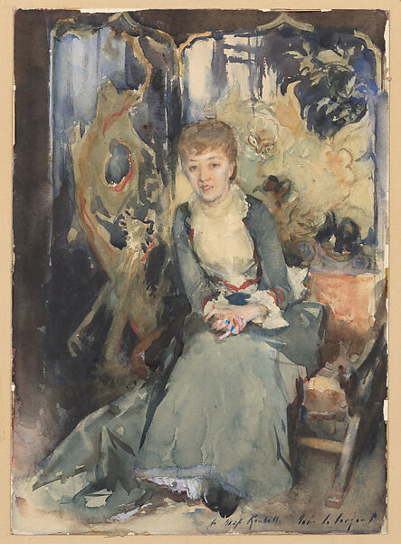 Henrietta Reubell, John Singer Sargent (American, Florence 1856–1925 London), Watercolor and graphite on paper, American 