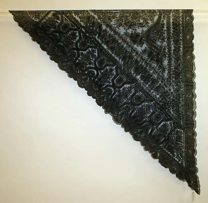 Shawl, silk, European