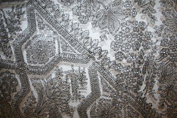 Shawl, silk, European