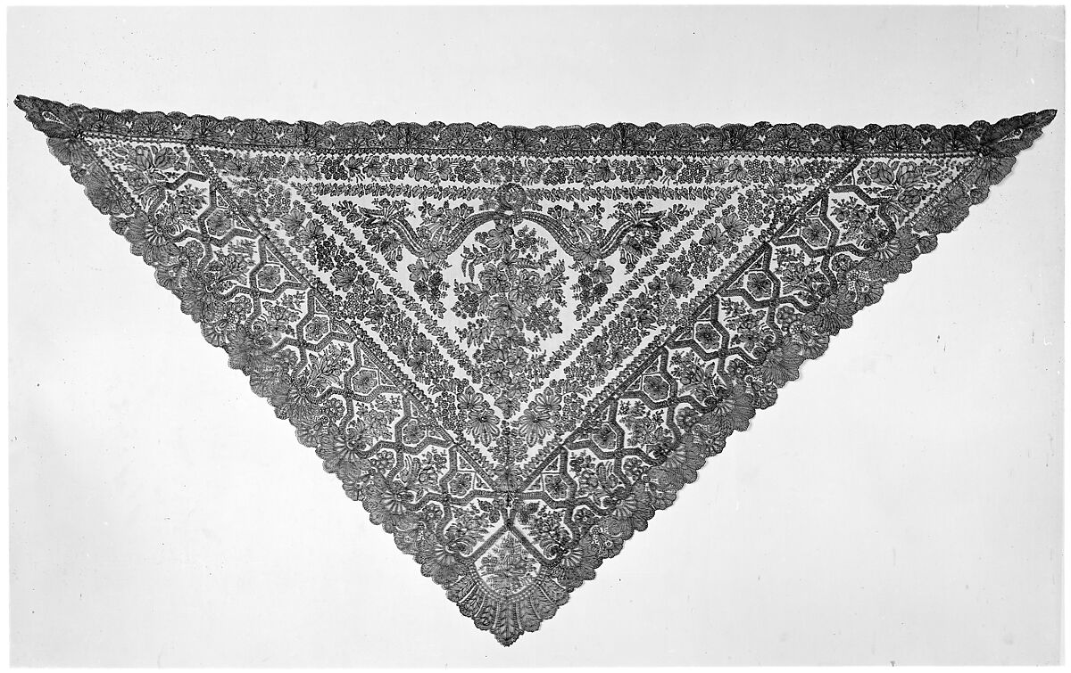 Shawl, silk, European 