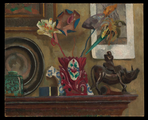 The Mantelpiece, Roger Eliot Fry (British, Highgate, Middlesex 1866–1934 London), Oil on paperboard on wood 
